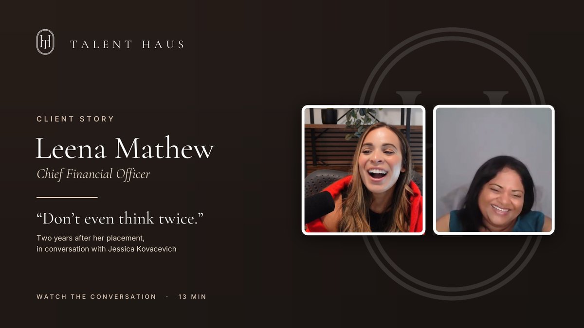 Jessica Kovacevich and Leena Mathew laughing during their recorded conversation